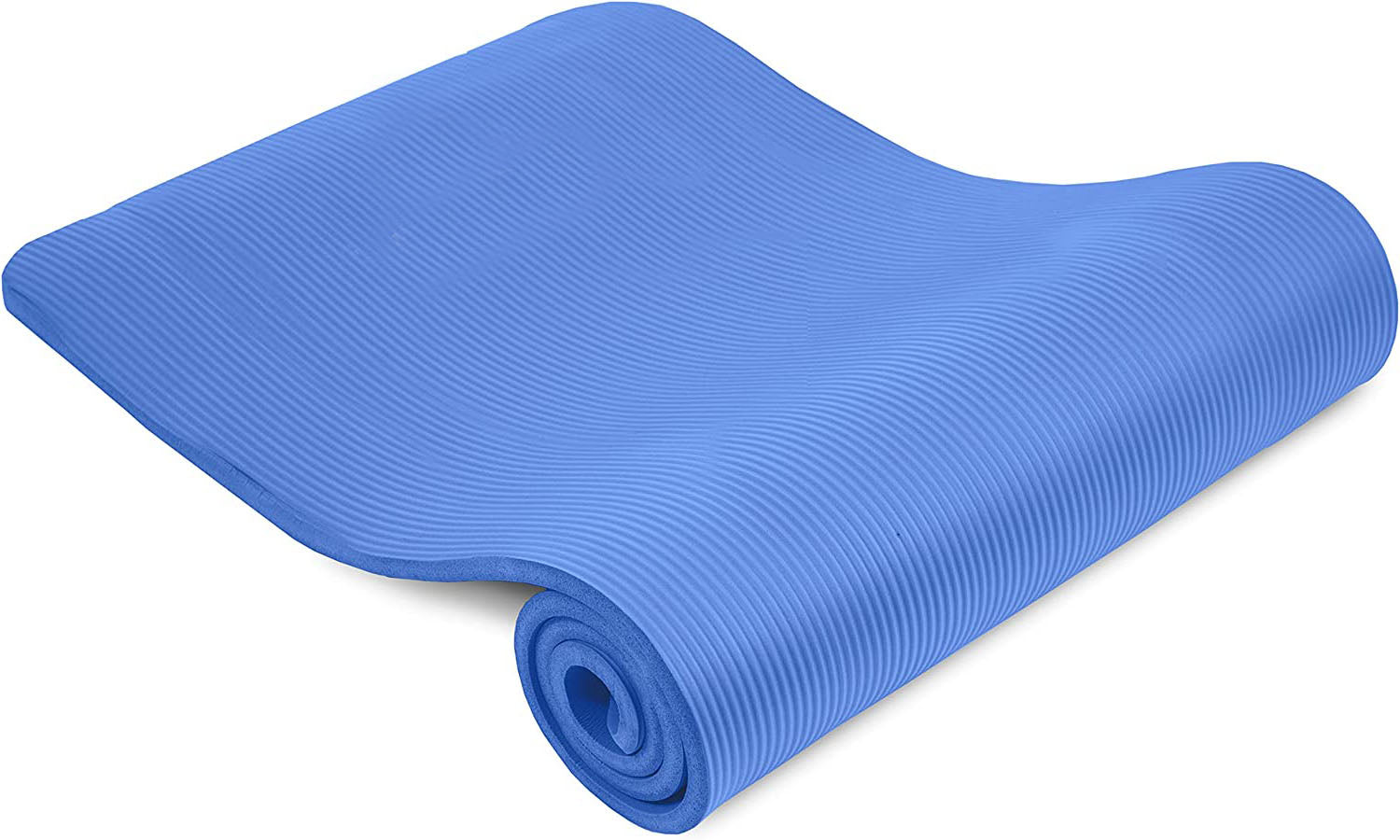 YOGA MAT 15mm Thick with Strap Roll Up Exercise Workout Gym